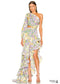 Lrregular Ruffle Floral Dress